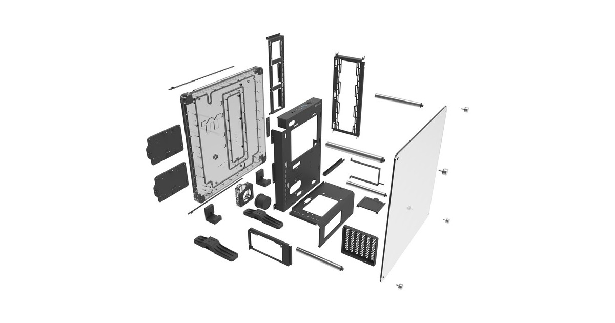 Thermaltake DistroCase 350P, Bench/Show-Gehäuse(schwarz/transparent)