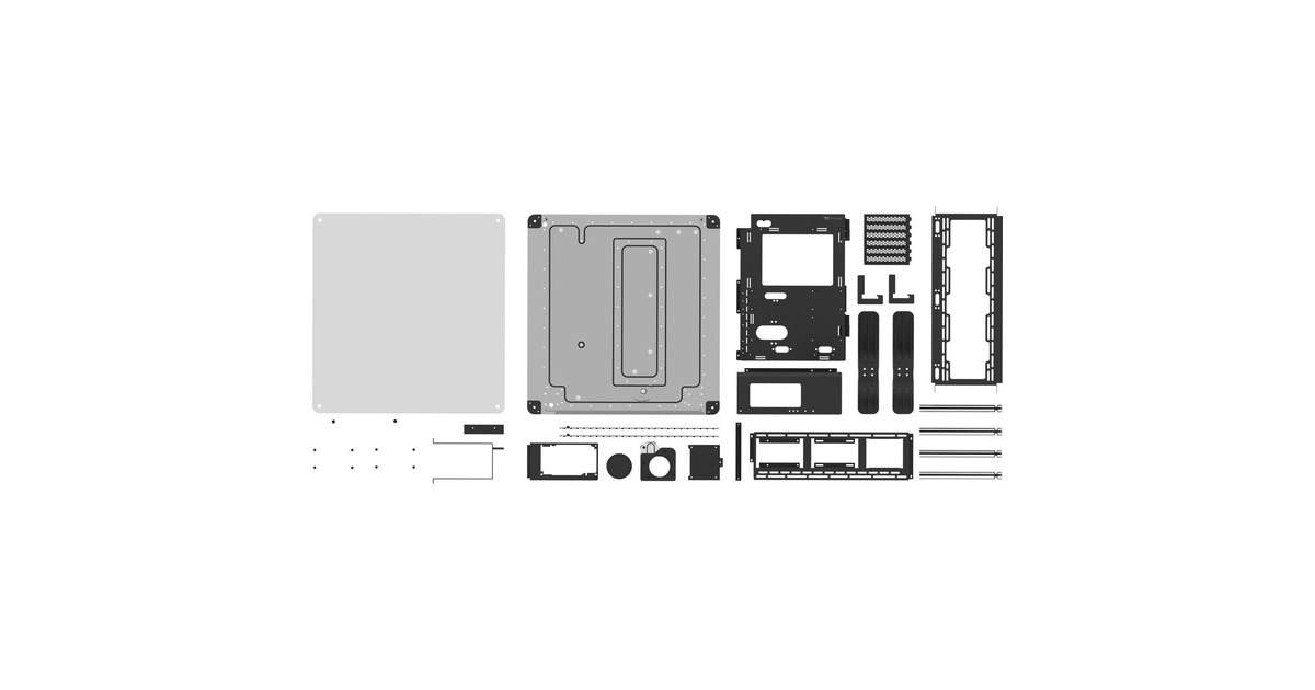 Thermaltake DistroCase 350P, Bench/Show-Gehäuse(schwarz/transparent)