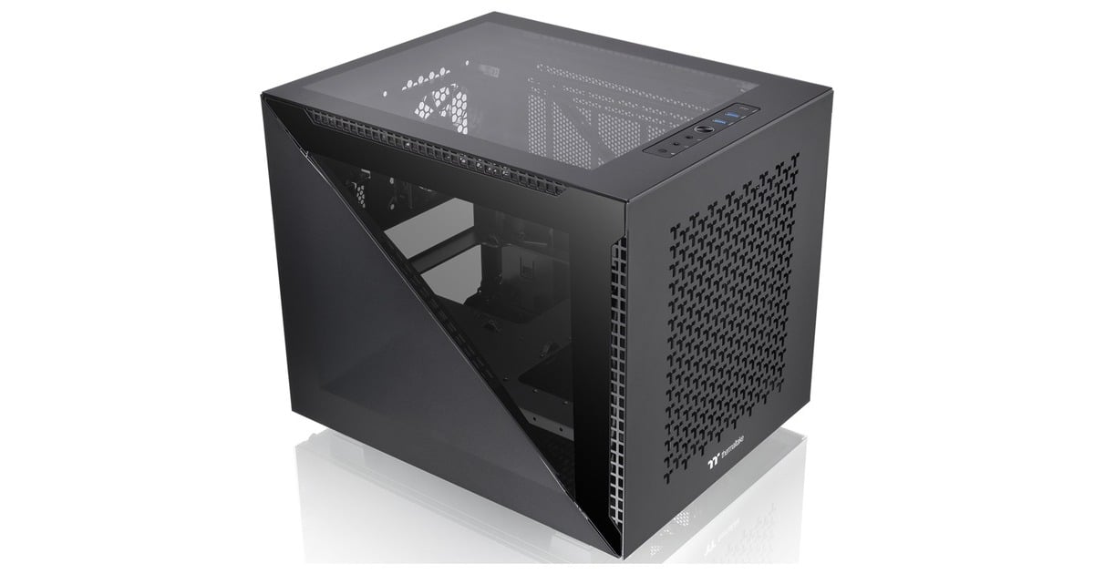 Thermaltake Divider 200 TG Air Micro, Tower-Gehäuse(schwarz, Tempered Glass)