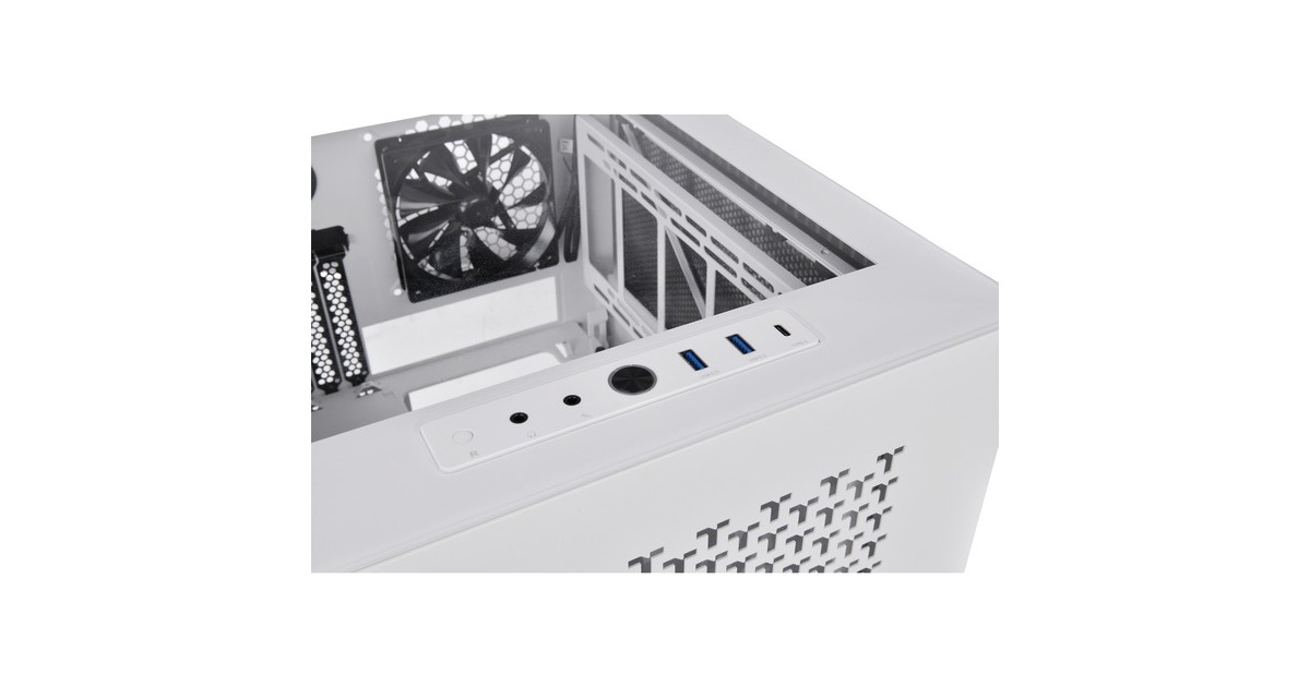 Thermaltake Divider 200 TG Air Snow Micro, Tower-Gehäuse(weiß, Tempered Glass)