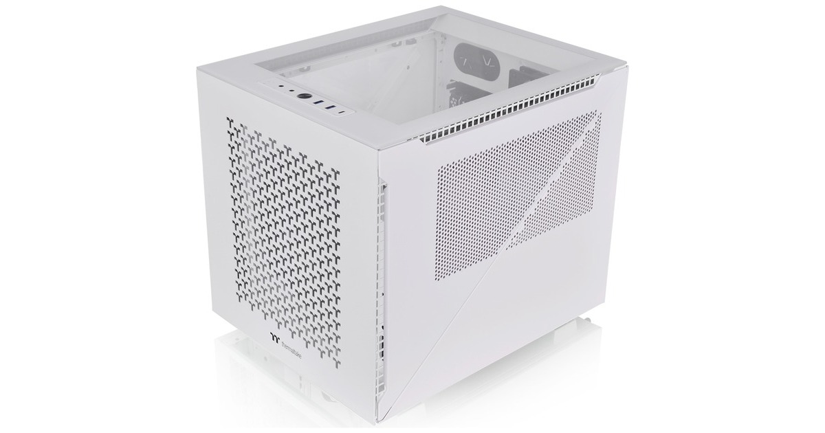 Thermaltake Divider 200 TG Air Snow Micro, Tower-Gehäuse(weiß, Tempered Glass)