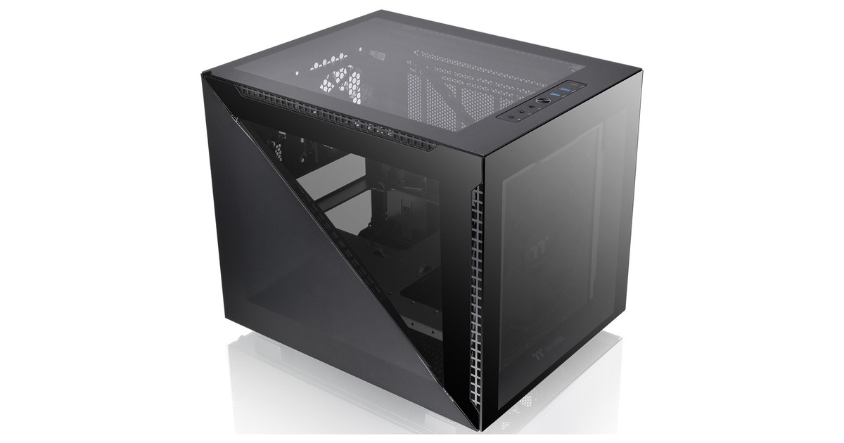Thermaltake Divider 200 TG Micro, Tower-Gehäuse(schwarz, Tempered Glass)