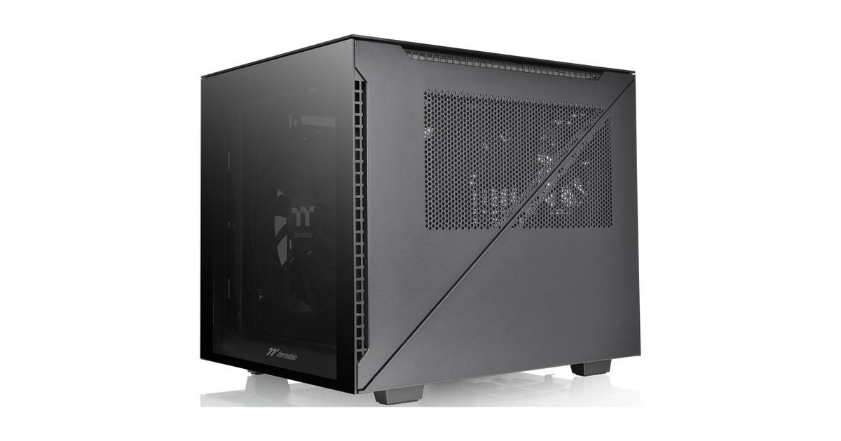 Thermaltake Divider 200 TG Micro, Tower-Gehäuse(schwarz, Tempered Glass)