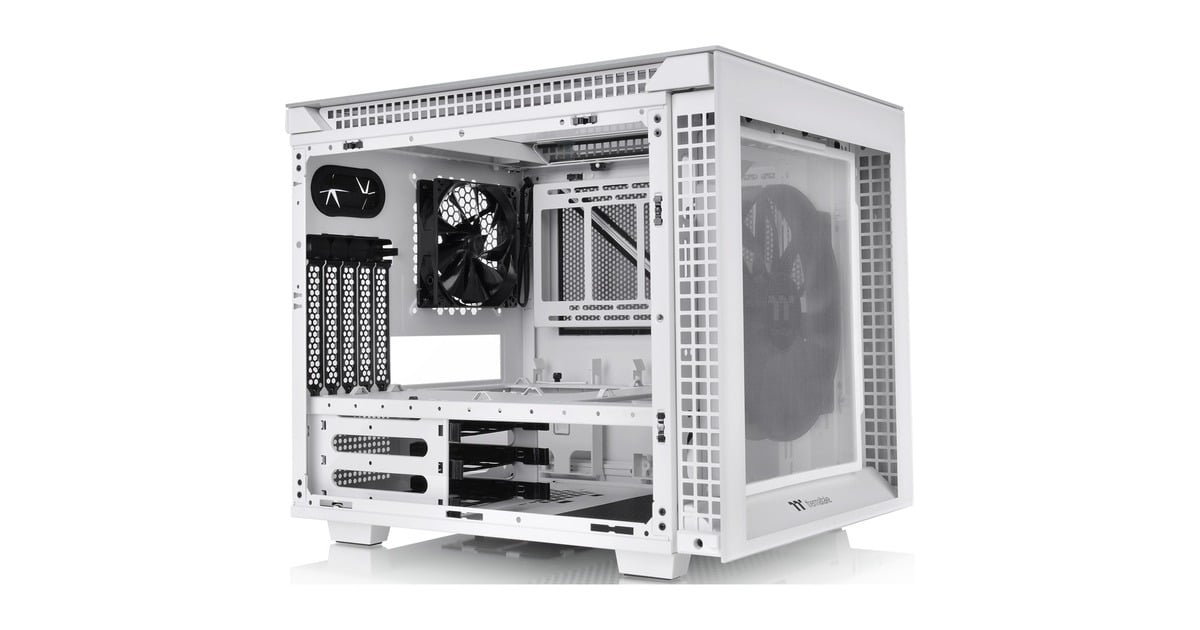 Thermaltake Divider 200 TG Snow Micro, Tower-Gehäuse(weiß, Tempered Glass)