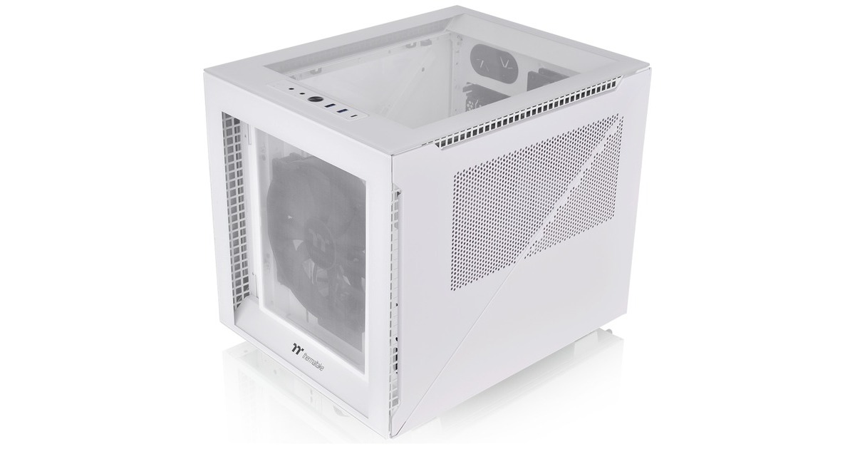 Thermaltake Divider 200 TG Snow Micro, Tower-Gehäuse(weiß, Tempered Glass, Outlet)