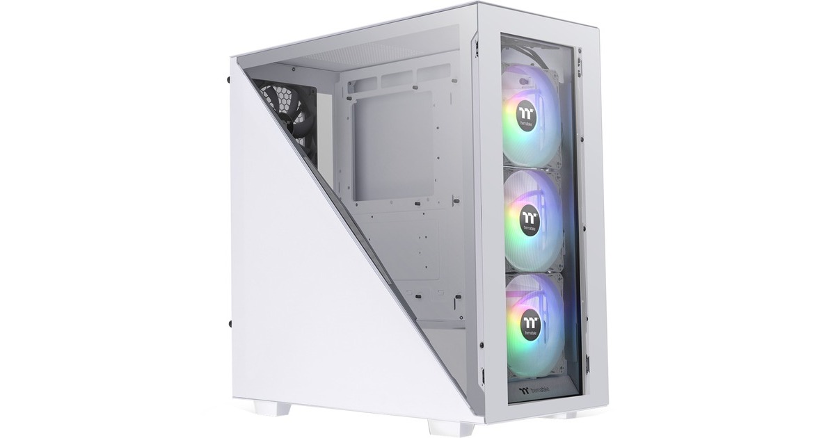 Thermaltake Divider 300 TG Snow ARGB, Tower-Gehäuse(weiß, Tempered Glass)