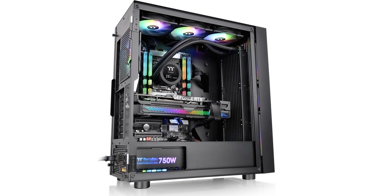 Thermaltake Divider H570 TG ARGB, Tower-Gehäuse(schwarz, Tempered Glass)