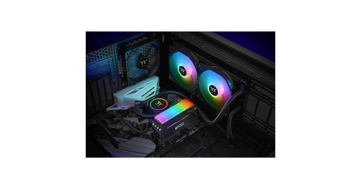 Thermaltake Floe RC240 CPU & Memory AIO Liquid Cooler 240mm, Wasserkühlung(schwarz)