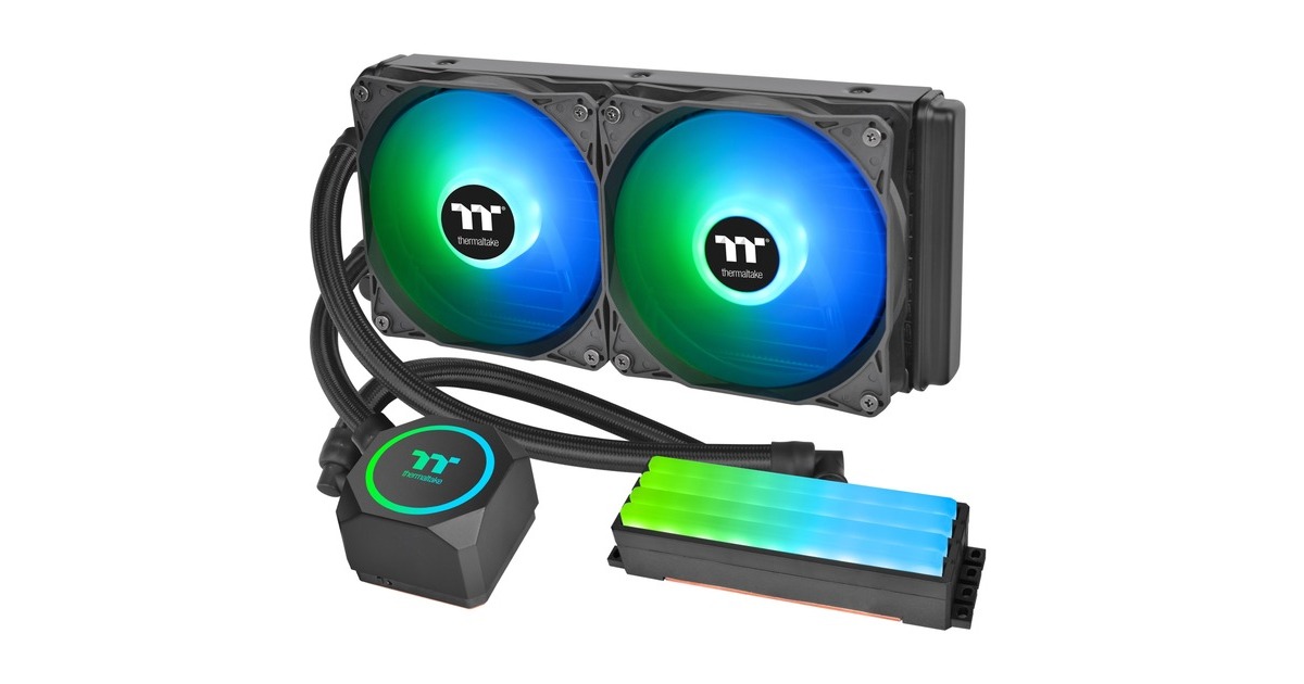 Thermaltake Floe RC240 CPU & Memory AIO Liquid Cooler 240mm, Wasserkühlung(schwarz)