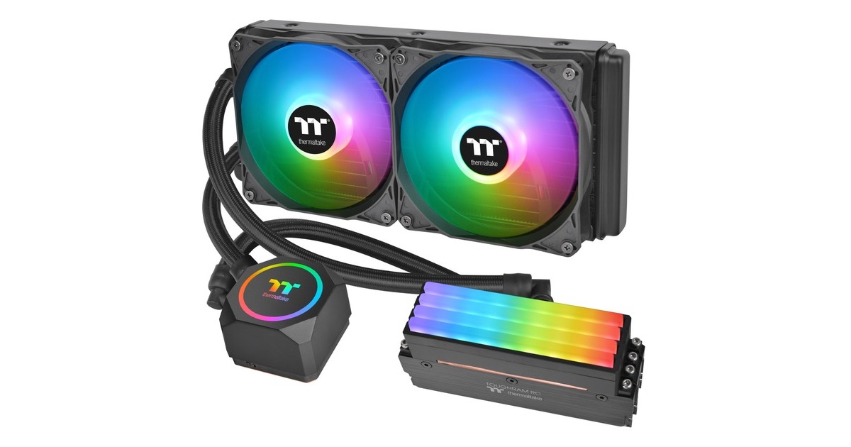 Thermaltake Floe RC240 CPU & Memory AIO Liquid Cooler 240mm, Wasserkühlung(schwarz)