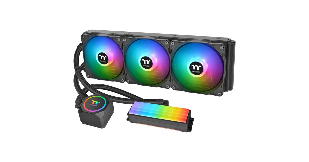 Thermaltake Floe RC360 CPU & Memory AIO Liquid Cooler 360mm, Wasserkühlung(schwarz)