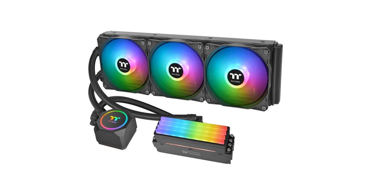 Thermaltake Floe RC360 CPU & Memory AIO Liquid Cooler 360mm, Wasserkühlung(schwarz)