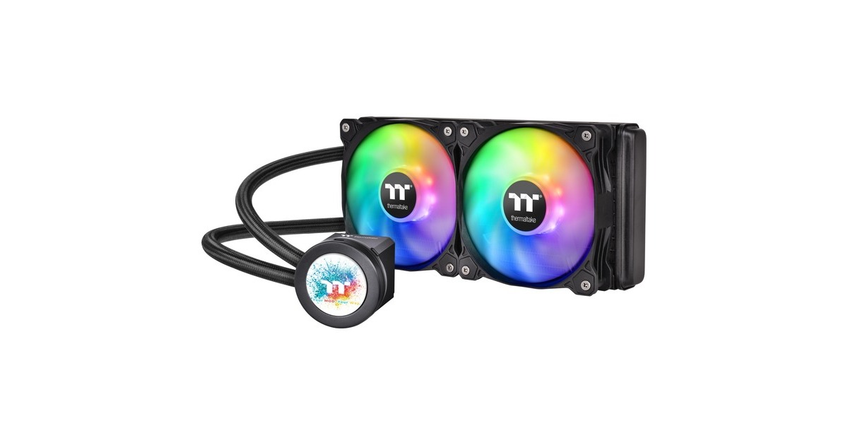 Thermaltake Floe Ultra 240 RGB CPU AIO Liquid Cooler 240mm, CPU-Kühler(schwarz)