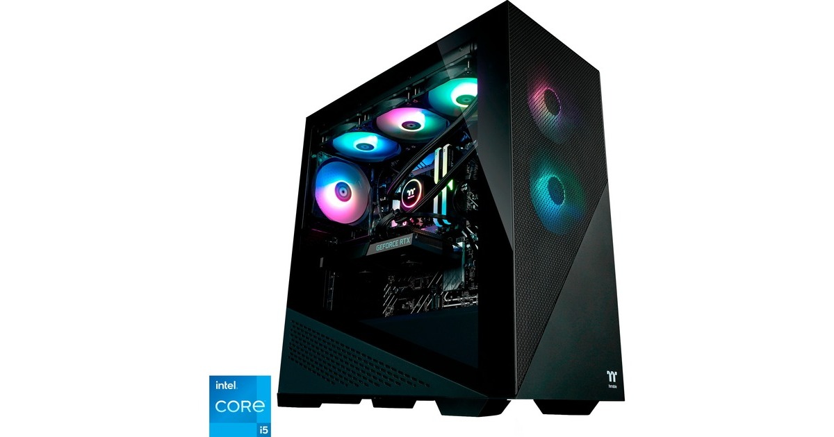 Thermaltake Hyperion V2 Black, Gaming-PC(schwarz/transparent, Windows 11 Home 64-Bit)