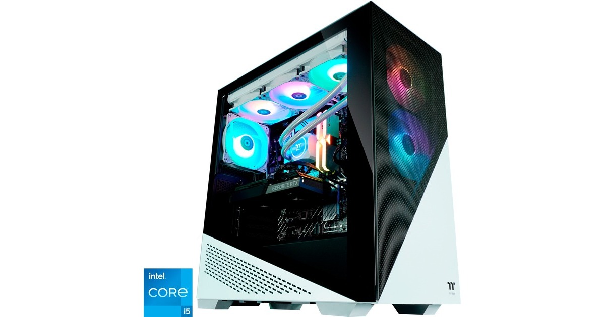 Thermaltake Hyperion V2 Snow, Gaming-PC(weiß/transparent, Windows 11 Home 64-Bit)