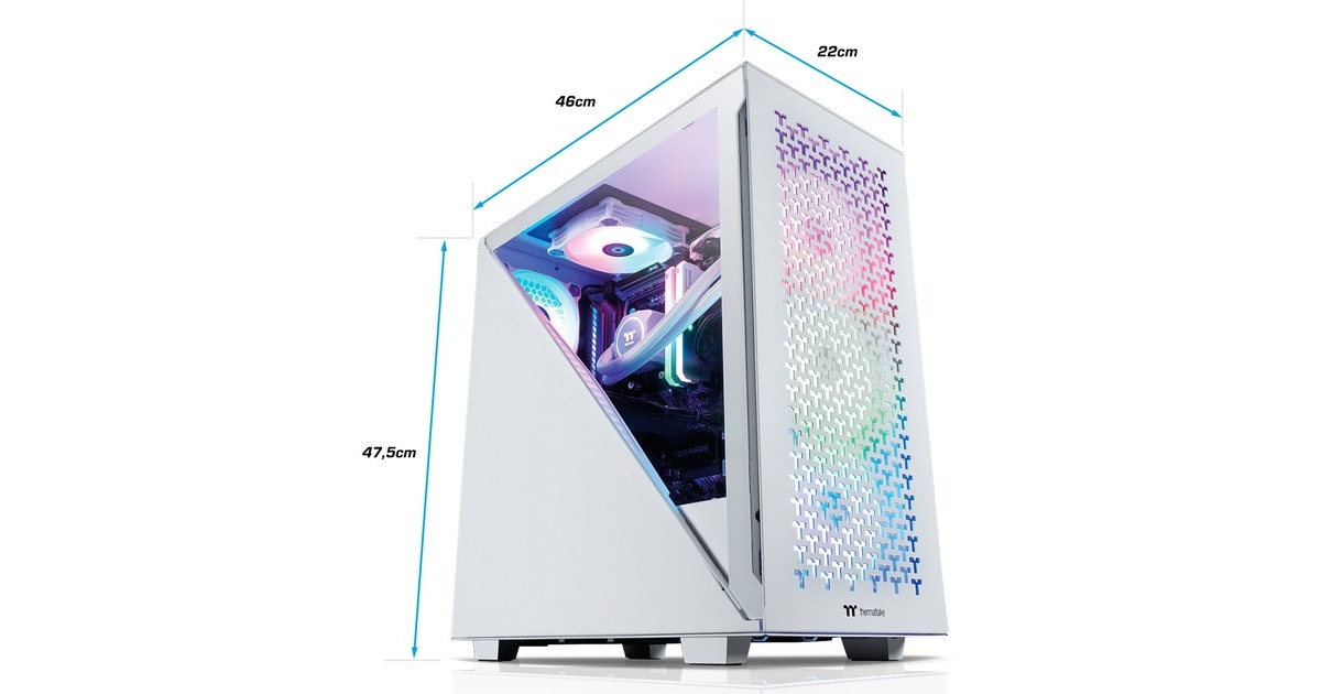 Thermaltake Kallisto White, Gaming-PC(weiß/transparent, Windows 11 Home 64-Bit)
