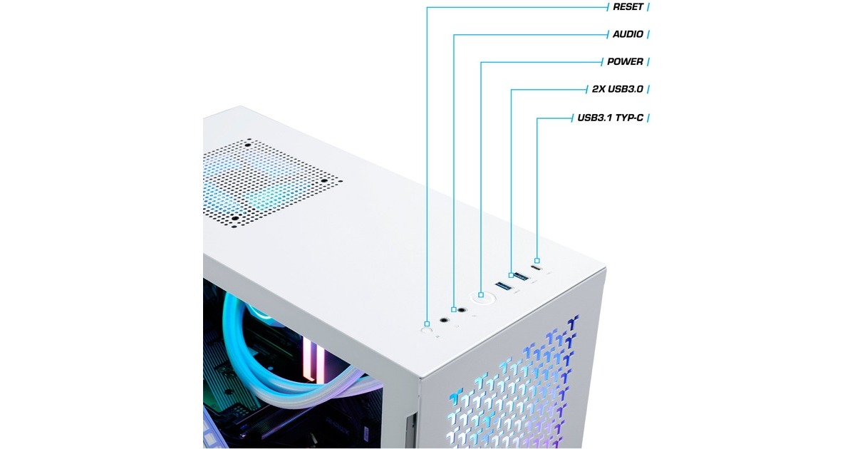 Thermaltake Kallisto White, Gaming-PC(weiß/transparent, Windows 11 Home 64-Bit)