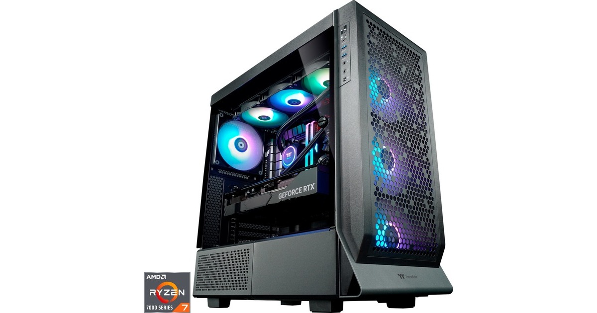 Thermaltake Neired Black, Gaming-PC(schwarz/transparent, Windows 11 Home 64-Bit)