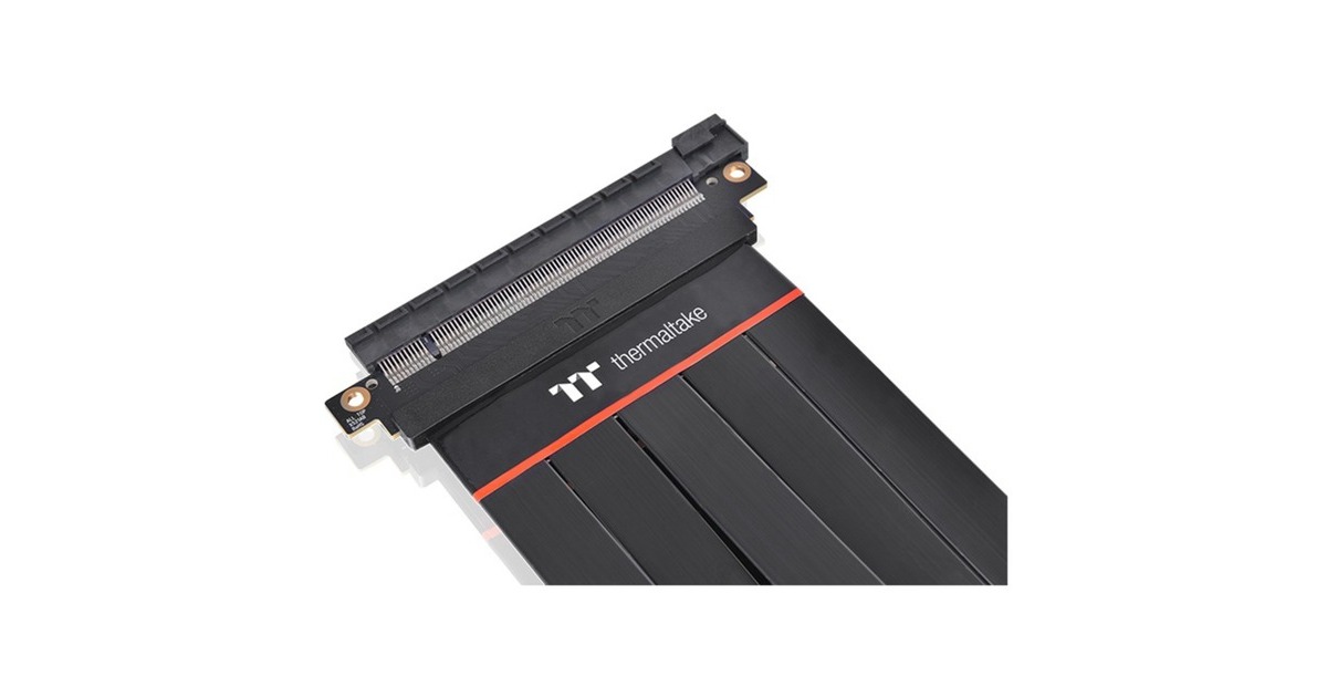 Thermaltake PCIe Extender Kabel 4.0 16x 30cm, Verlängerungskabel(schwarz)