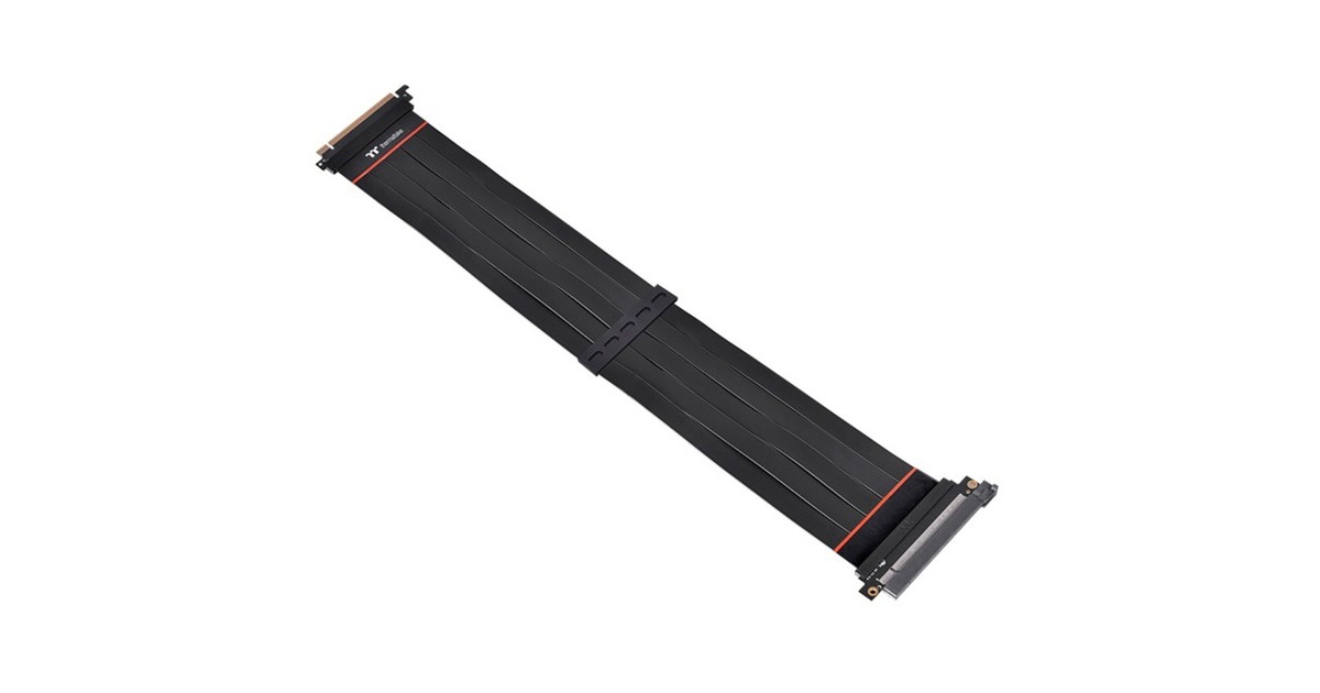 Thermaltake PCIe Extender Kabel 4.0 16x 60cm, Verlängerungskabel(schwarz)