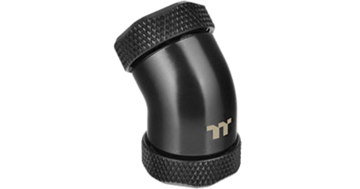 Thermaltake Pacific G1/4 PETG Tube 45-Degree dual compression 12mm OD , Wasserkühlung(schwarz)