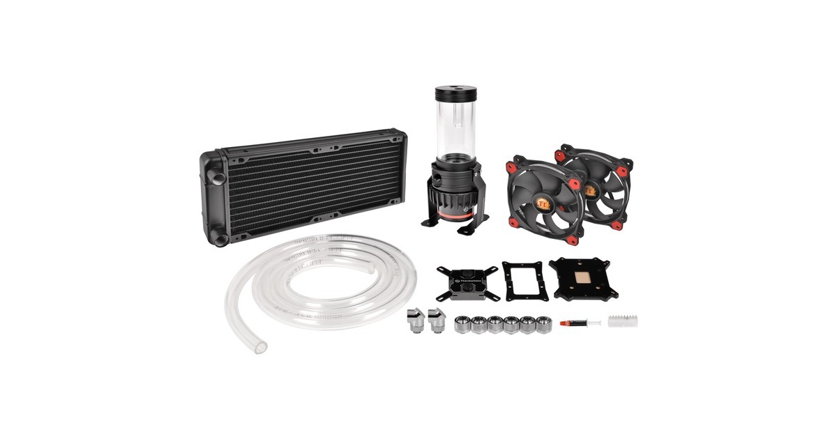 Thermaltake Pacific Gaming R240 D5 Water Cooling Kit 240mm, Wasserkühlung(schwarz/rot)