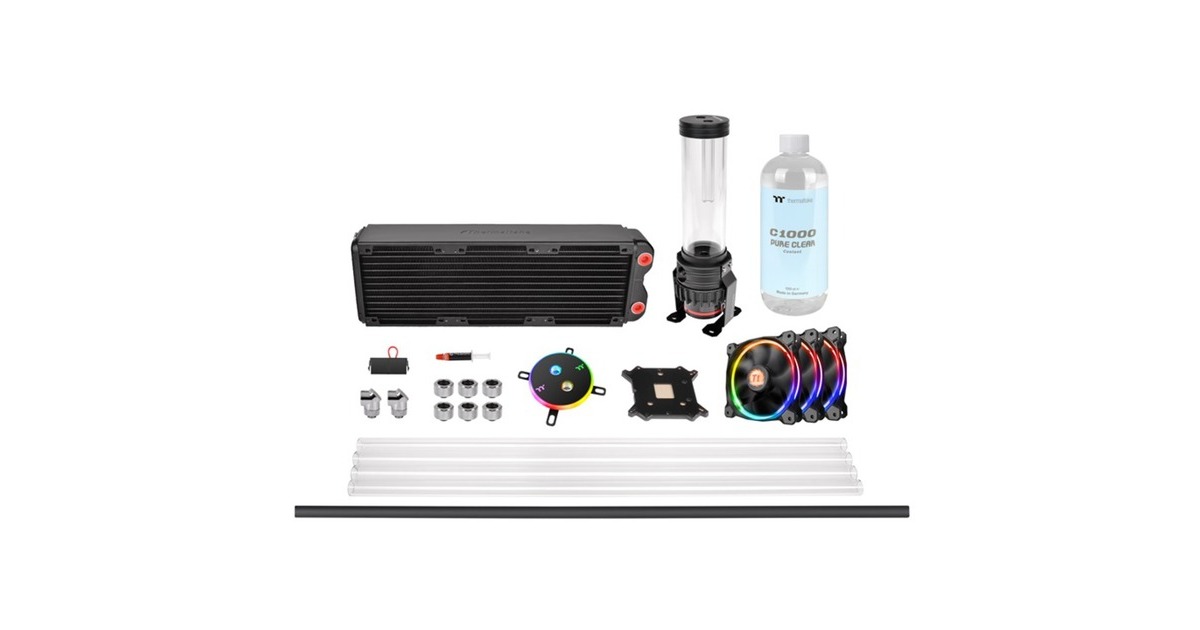 Thermaltake Pacific M360 D5 Hard Tube Water Cooling Kit 360mm, Wasserkühlung(schwarz)