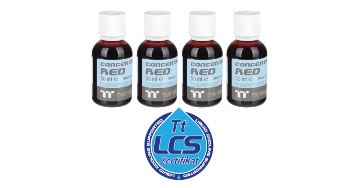 Thermaltake Premium Concentrate - Red (4 Bottle Pack), Kühlmittel(rot)