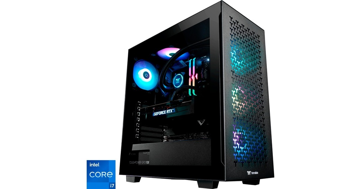 Thermaltake Prospero Black, Gaming-PC(schwarz/transparent, Windows 11 Home 64-Bit, Outlet)