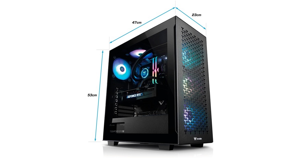 Thermaltake Prospero Black, Gaming-PC(schwarz/transparent, Windows 11 Home 64-Bit, Outlet) Thermaltake Prospero Black, Gaming-PC(schwarz/transparent, Windows 11 Home 64-Bit, Outlet)