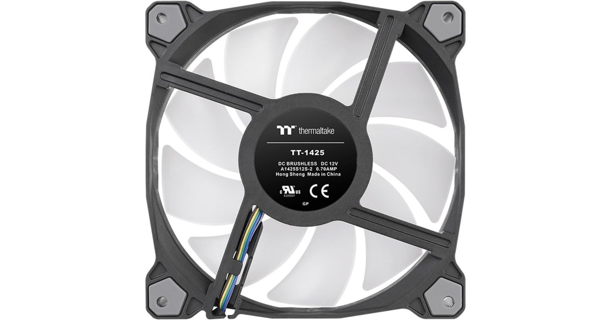 Thermaltake Pure Duo 14 ARGB Sync Radiator Fan, Gehäuselüfter(schwarz/transparent, 2er Set, 1x Controller)
