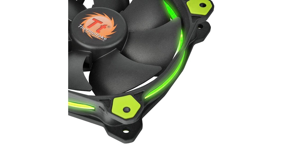 Thermaltake Riing 12 LED Green 3-Fan Pack, Gehäuselüfter(grün)