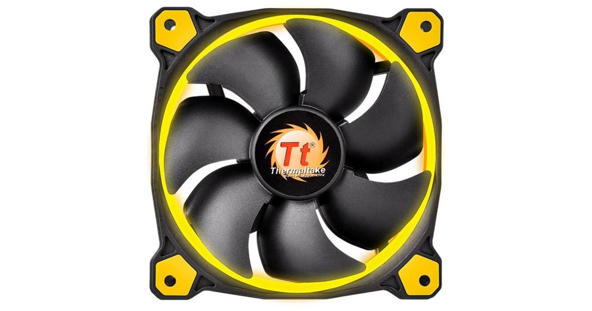 Thermaltake Riing 12 LED Yellow 120x120x25, Gehäuselüfter(schwarz/gelb)
