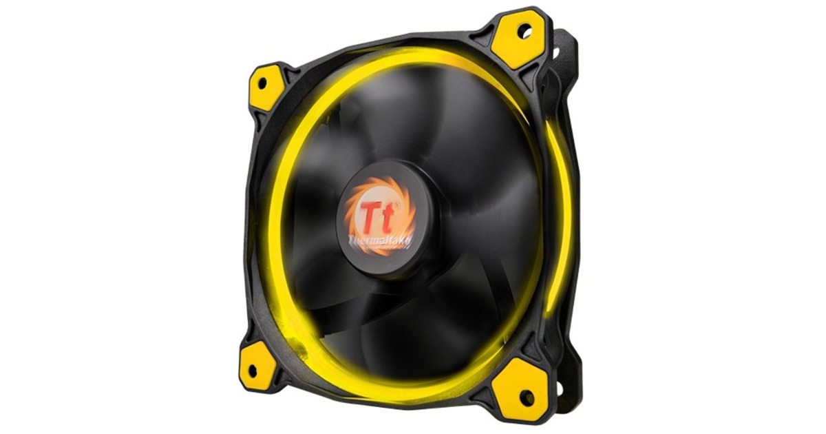Thermaltake Riing 12 LED Yellow 120x120x25, Gehäuselüfter(schwarz/gelb)