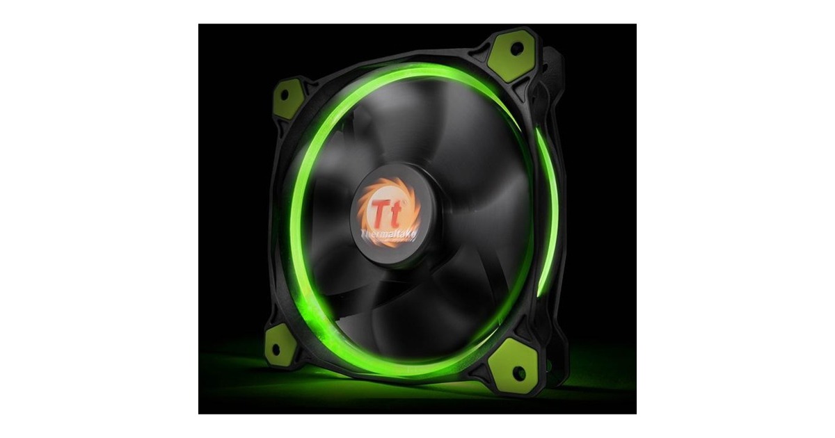 Thermaltake Riing 14 LED Green 140x140x25, Gehäuselüfter(schwarz/grün)