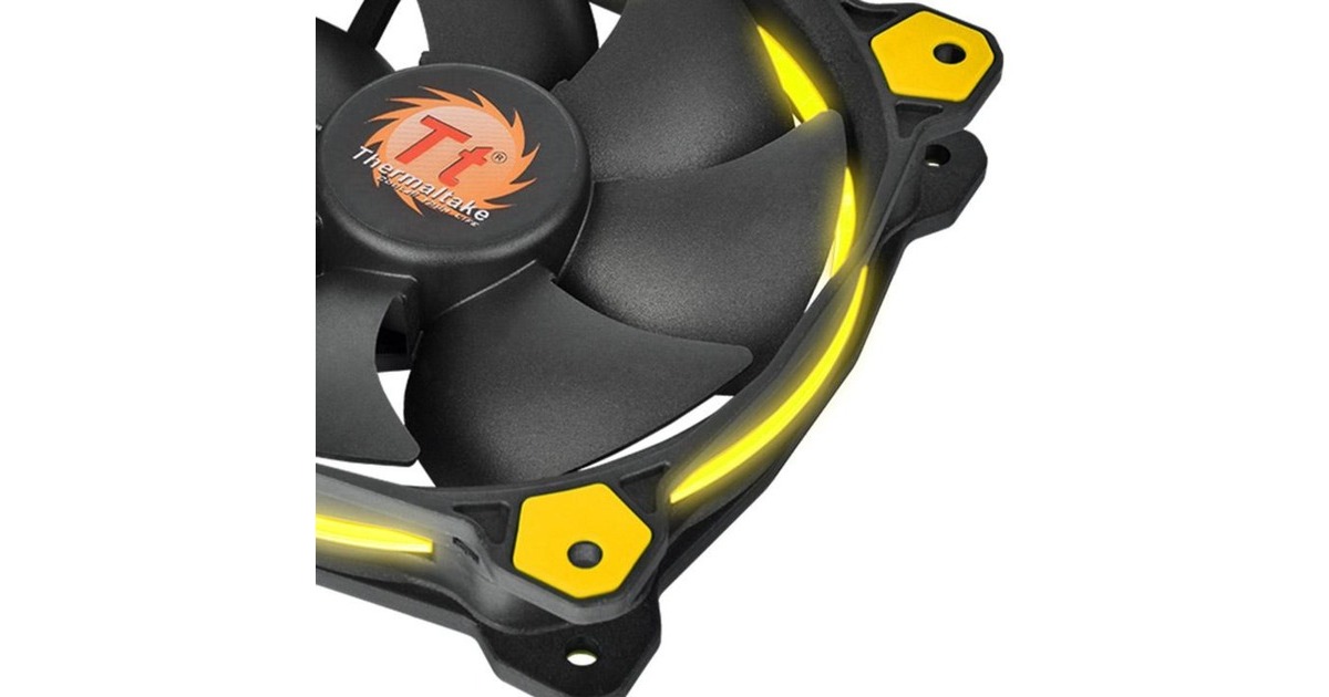 Thermaltake Riing 14 LED Yellow 140x140x25, Gehäuselüfter(schwarz/gelb)