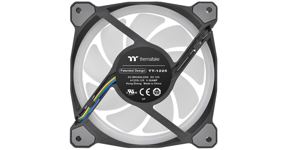 Thermaltake Riing Duo 12 RGB Radiator Fan 3 Pack, Gehäuselüfter(schwarz, 3er Set, 1x Controller)