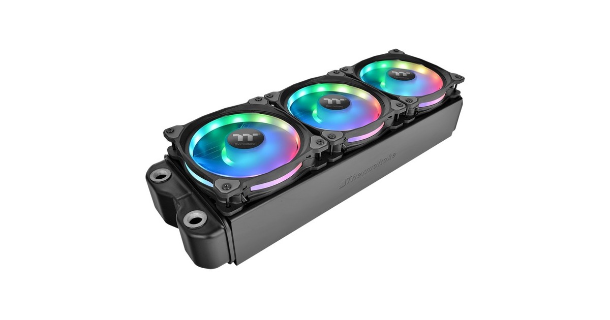 Thermaltake Riing Duo 12 RGB Radiator Fan 3 Pack, Gehäuselüfter(schwarz, 3er Set, 1x Controller)