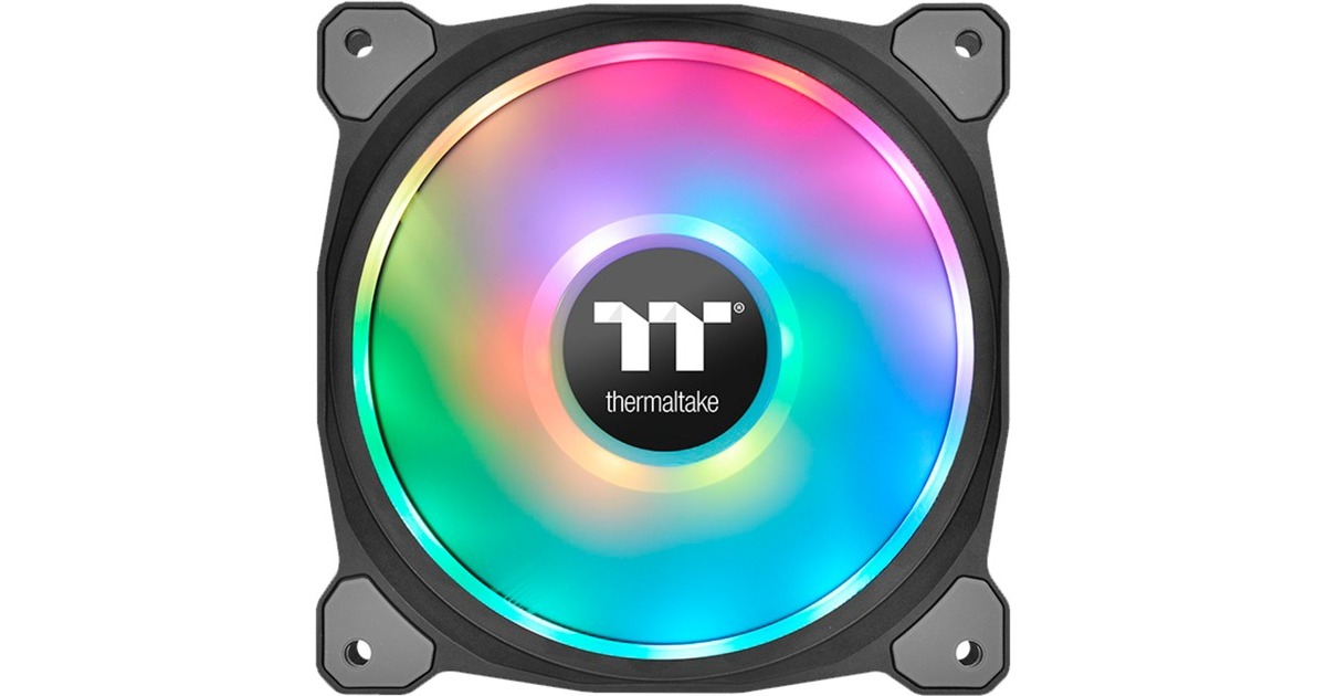 Thermaltake Riing Duo 14 RGB Radiator Fan 3 Pack, Gehäuselüfter(schwarz, 3er Set, 1x Controller)