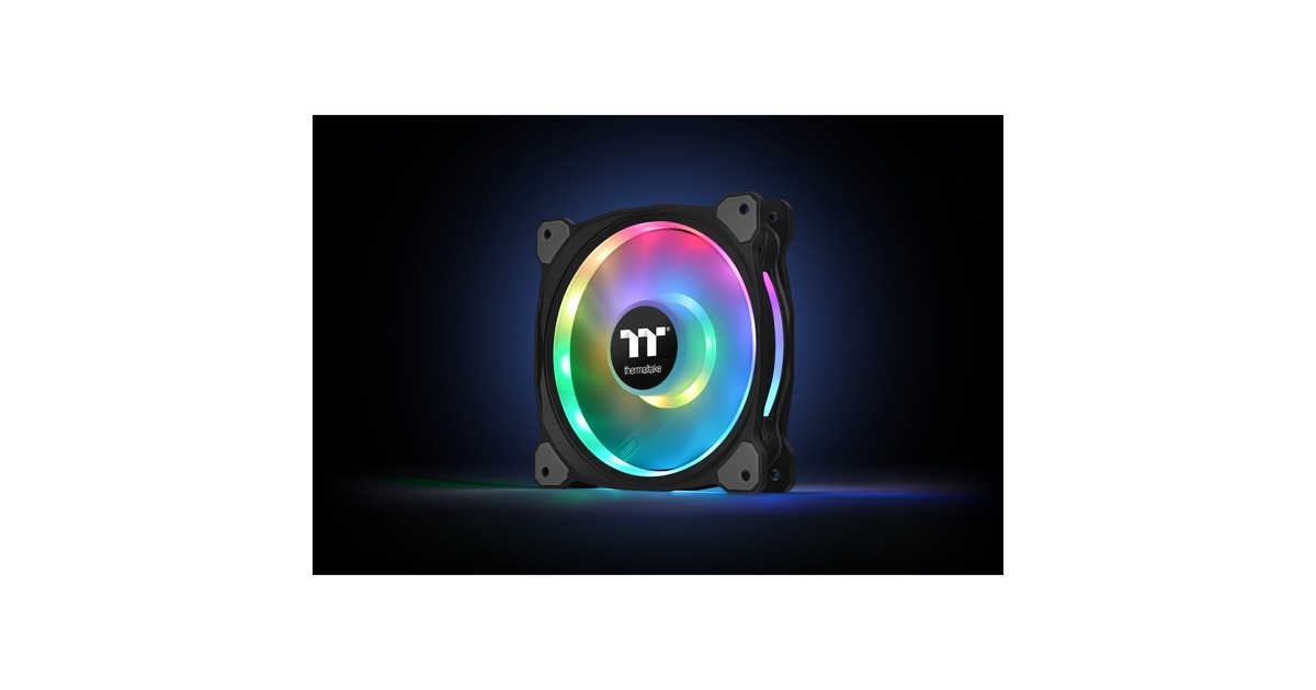 Thermaltake Riing Duo 14 RGB Radiator Fan 3 Pack, Gehäuselüfter(schwarz, 3er Set, 1x Controller)
