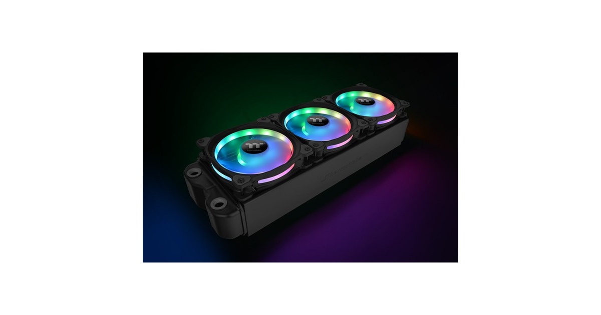 Thermaltake Riing Duo 14 RGB Radiator Fan 3 Pack, Gehäuselüfter(schwarz, 3er Set, 1x Controller)