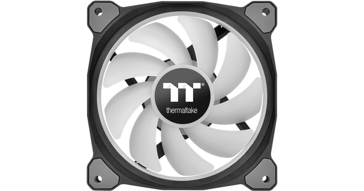 Thermaltake Riing Duo 14 RGB Radiator Fan 3 Pack, Gehäuselüfter(schwarz, 3er Set, 1x Controller)