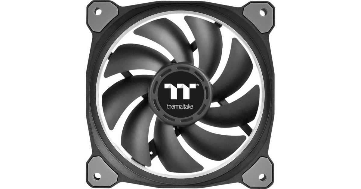 Thermaltake Riing Plus 14 LED RGB Radiator Fan TT Premium, Gehäuselüfter(schwarz, 3er Set, 1x Controller)