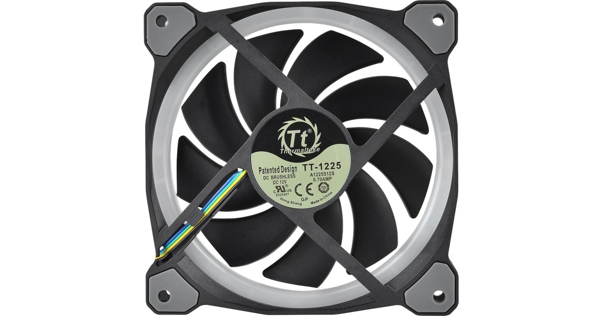 Thermaltake Riing Plus 14 LED RGB Radiator Fan TT Premium, Gehäuselüfter(schwarz, 3er Set, 1x Controller)
