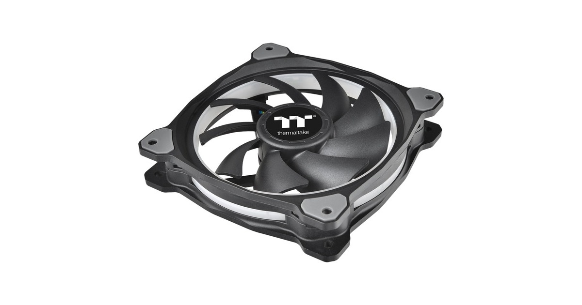 Thermaltake Riing Plus 14 LED RGB Radiator Fan TT Premium, Gehäuselüfter(schwarz, 3er Set, 1x Controller)