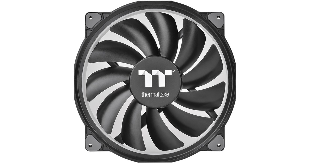 Thermaltake Riing Plus 20 LED RGB Case Fan TT Premium Edition 200x200x30, Gehäuselüfter(schwarz, inkl. Controller)