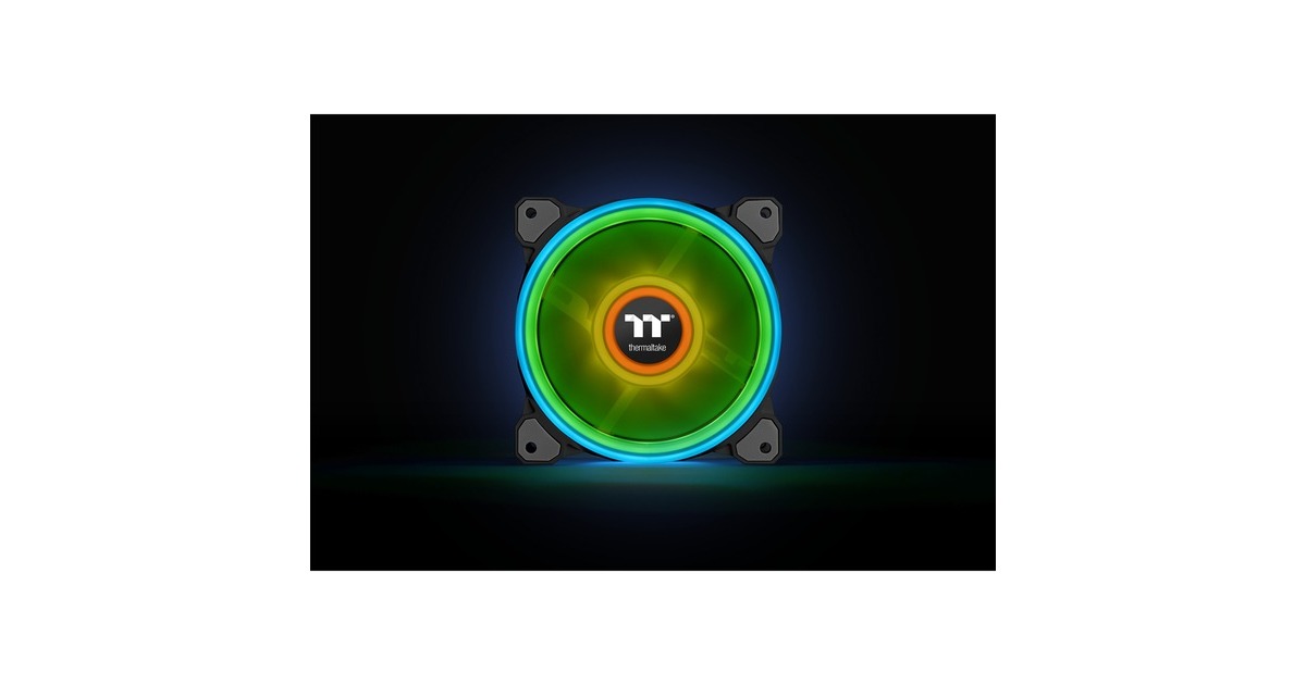 Thermaltake Riing Quad 12 RGB Radiator Fan TT Premium Edition 3 Pack, Gehäuselüfter(schwarz, 3er Set, 1x Controller)