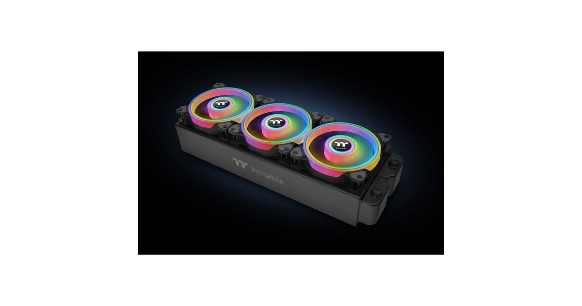 Thermaltake Riing Quad 12 RGB Radiator Fan TT Premium Edition Single Fan Pack, Gehäuselüfter(schwarz, Single Pack, ohne Controller)