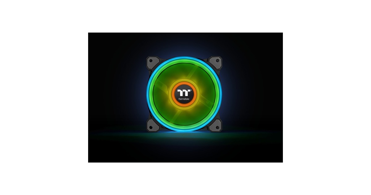 Thermaltake Riing Quad 12 RGB Radiator Fan TT Premium Edition Single Fan Pack, Gehäuselüfter(schwarz, Single Pack, ohne Controller)