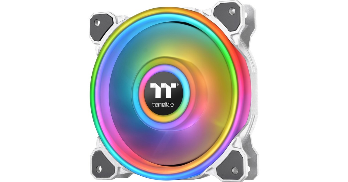 Thermaltake Riing Quad 12 RGB Radiator Fan TT Premium Edition Single Fan Pack - White, Gehäuselüfter(weiß, Single Pack, ohne Controller)